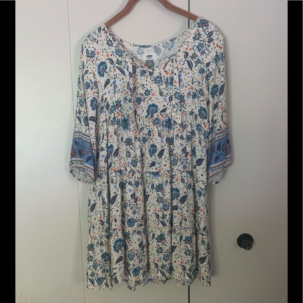 Old navy knee length boho floral dress XL